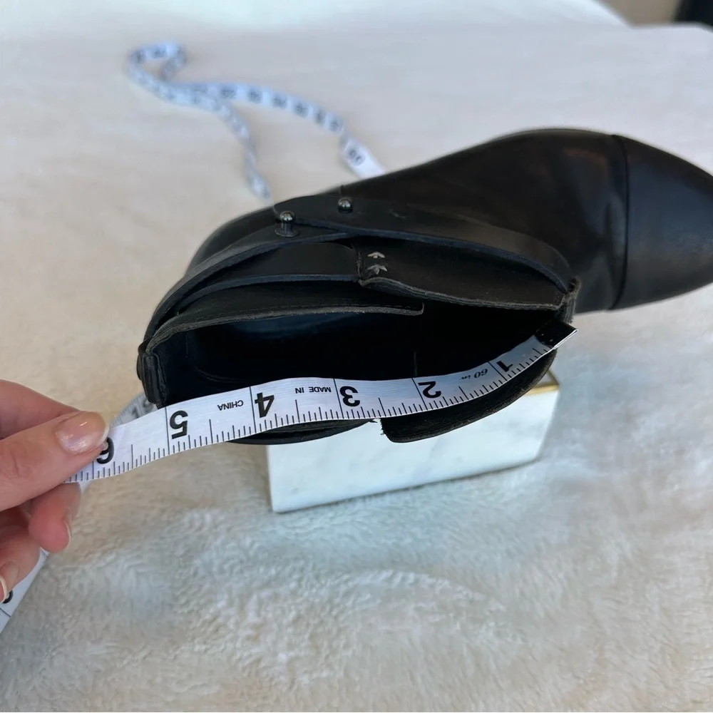 rag & bone 240 mm Kinsey Ankle Black Leather Booties Boots EU 37.5 US 7.5 - Picture 13 of 14